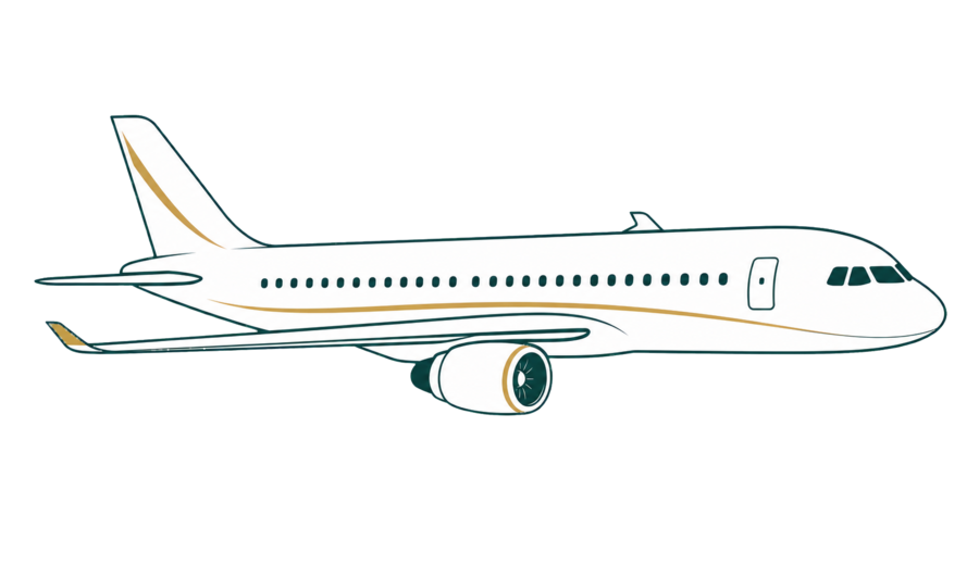 Mit dem Flugzeug