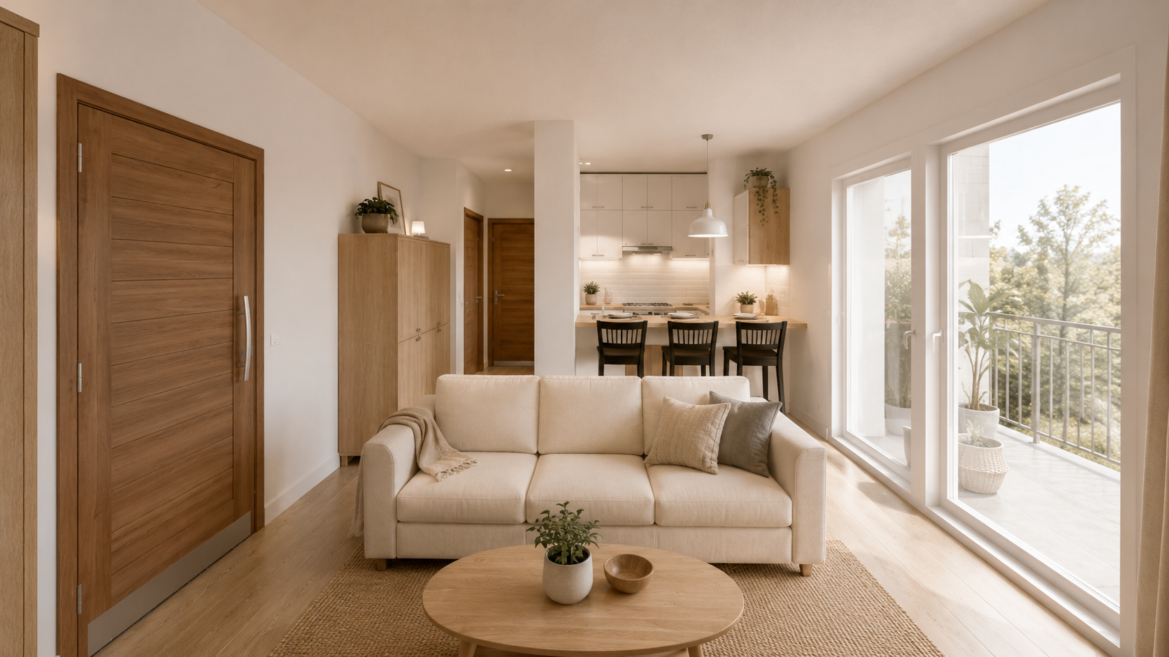 Emeleti apartman belső tere