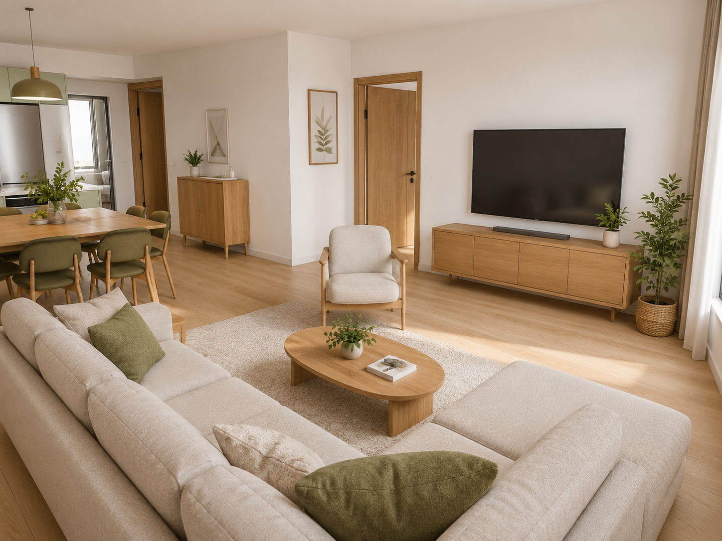 Tetőtéri apartman belső tere